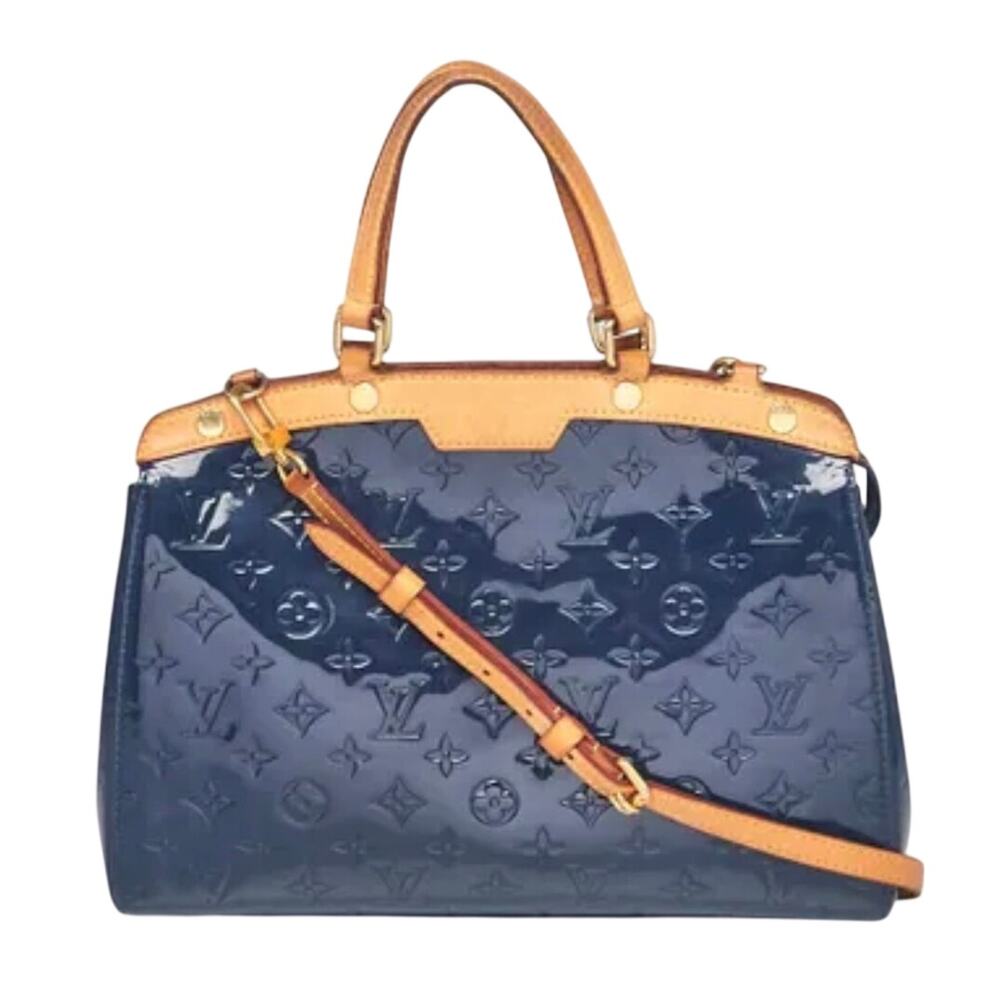 Louis Vuitton Dark Blue Vernis MM Brea EUC